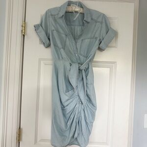 Veronica Beard Hensley dress in chambray